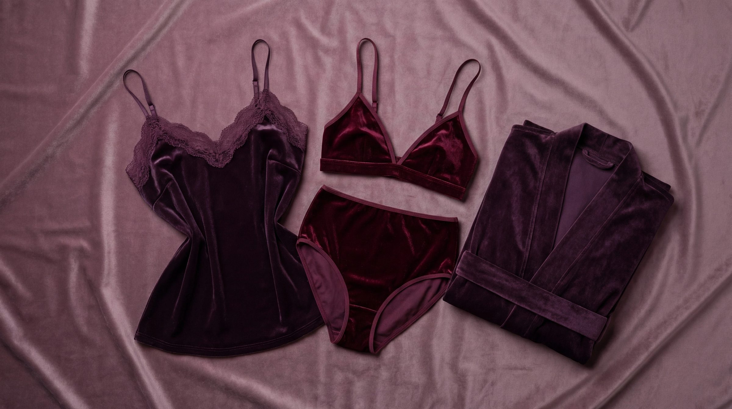 Merlot Velvet Set